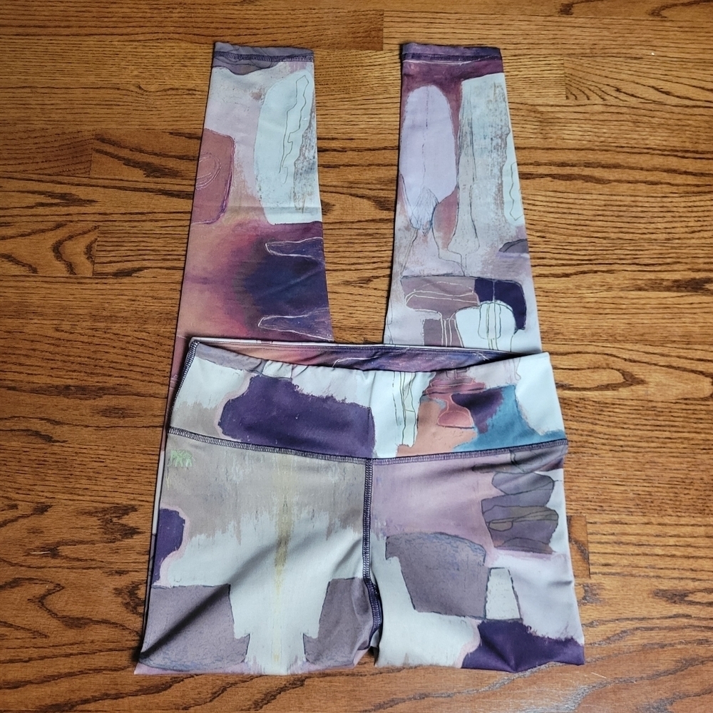 Aziam Multicolor Abstract Leggings